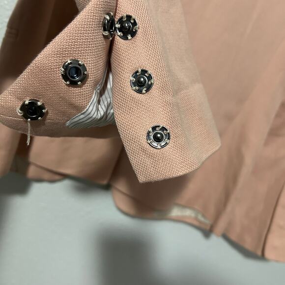 Zadig & Voltaire Vedy Spi Deluxe Blazer 36 Rose Pink Small Linen Cotton - Picture 7 of 14